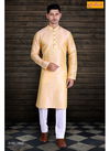 Light yellow Outluk Vol 7 Traditional Festival Wear Kurta With Cotton Pajama 7002